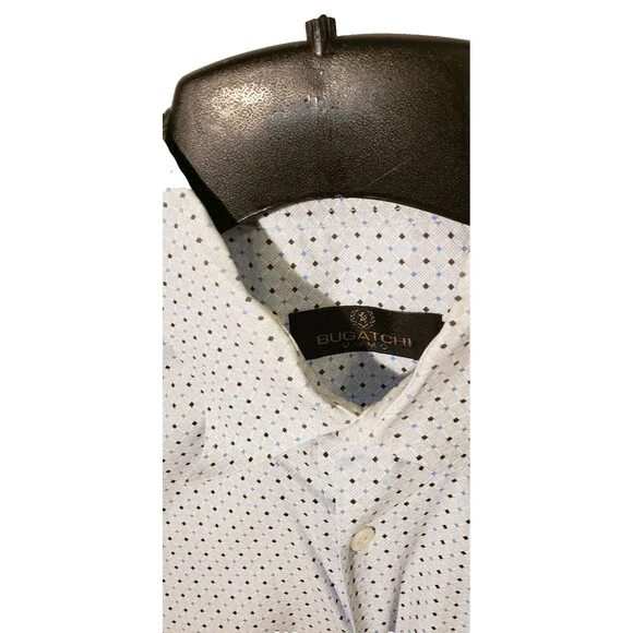 Bugatchi Uomo Men's Large Dress Casual Cotton Long Sleeve Button Down - Picture 3 of 12